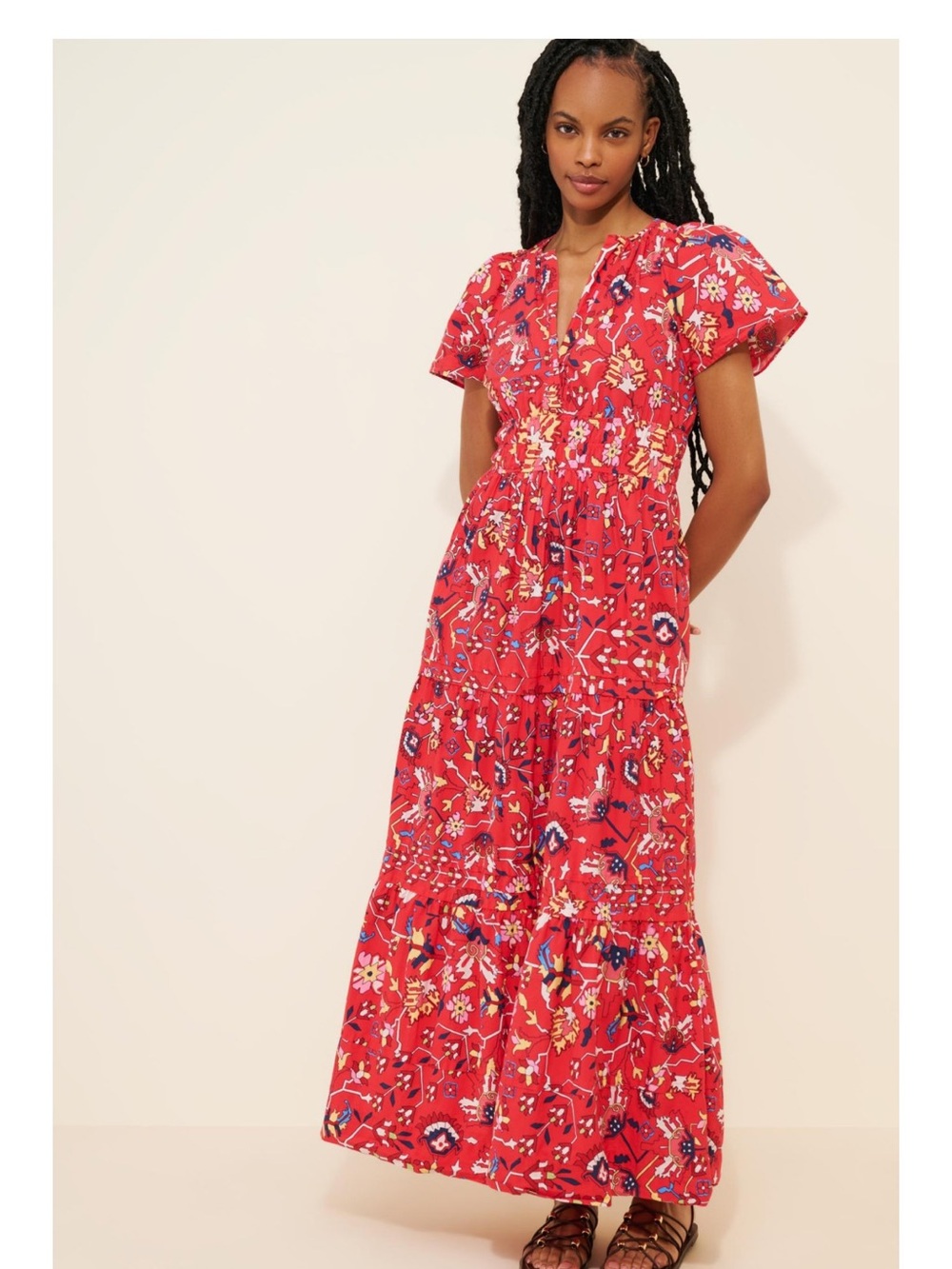 Anthropologie Somerset Floral Tiered Maxi Dress - Women
